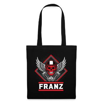 Biker Couple in Österreich für King of the Roads - Stoffbeutel - Schwarz - Vorne