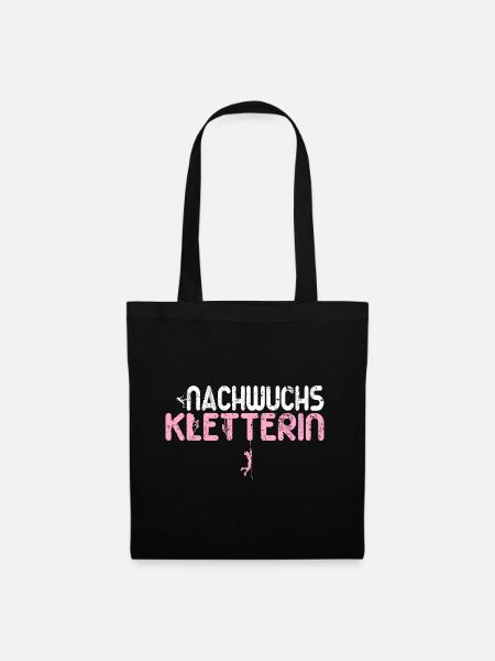 Nachwuchs Kletterin Klettern Baby Mädchen Kinder - Stoffbeutel - Schwarz