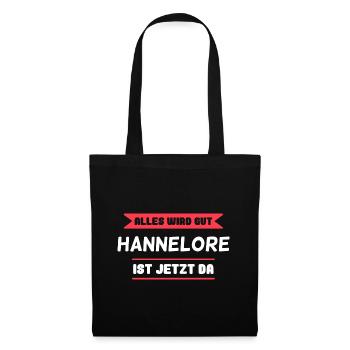 Hannelore Name Design für stolze Hannelores - Stoffbeutel - Schwarz - Vorne