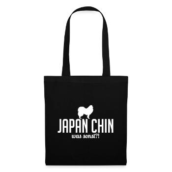 Japan Chin was sonst Hundespruch Hunde Wilsigns - Stoffbeutel - Schwarz - Vorne