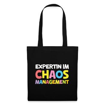 Kita Chaosmanagement Expertin Erzieherin - Stoffbeutel - Schwarz - Vorne