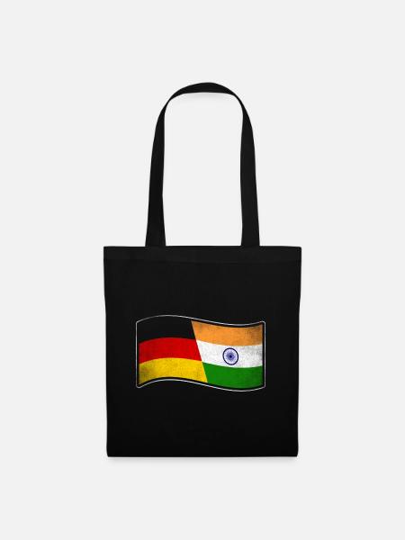 Indien Design für stolze Deutsch-Inder - Stoffbeutel - Schwarz