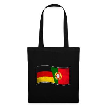 Portugal Design für stolze Deutsch-Portugiesen - Stoffbeutel - Schwarz - Vorne