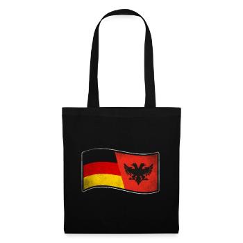 Albanien Design für stolze Deutsch-Albaner - Stoffbeutel - Schwarz - Vorne