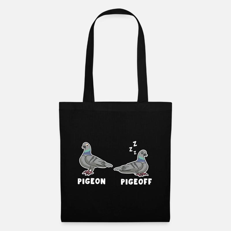 Conception de jeu de mots Sleeping Dove pour les fans de pigeons - Sac en tissu - noir