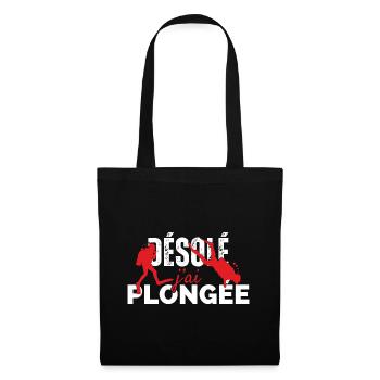 Désolé j'ai Plongée - Sac en tissu - noir - Devant