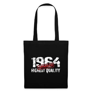 Né en 1964 né en 1964 en pleine forme et actif - Sac en tissu - noir - Devant