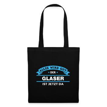 Glaser Design für stolze Handwerker - Stoffbeutel - Schwarz - Vorne