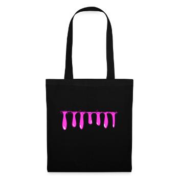 ligne rose slime motif coup halloween - Sac en tissu - noir - Devant