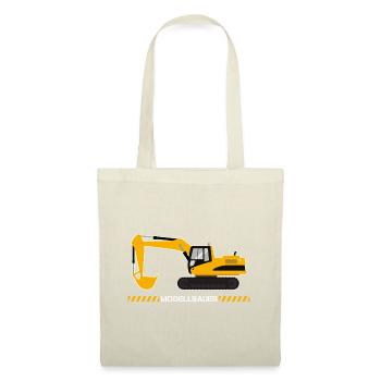 Maquettiste, modélisme, excavatrice de chantier, machine de construction - Sac en tissu - nature - Devant