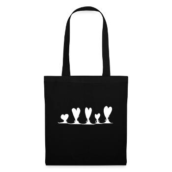 loop line hearts - Tote Bag - black - Front