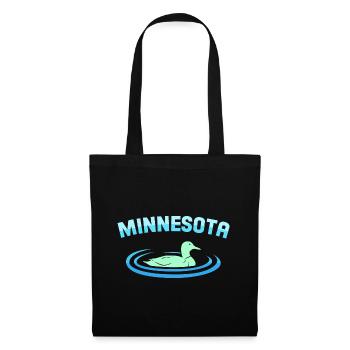 Duck Minnesota Design für stolze Minnesotaner - Stoffbeutel - Schwarz - Vorne