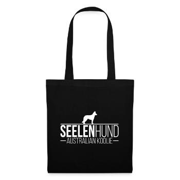 Australian Koolie Seelenhund Hunde Hund Wilsigns - Stoffbeutel - Schwarz - Vorne