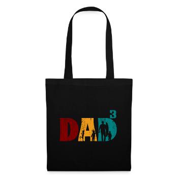 Papa Dad of 3 third child baby kids - Tote Bag - black - Front