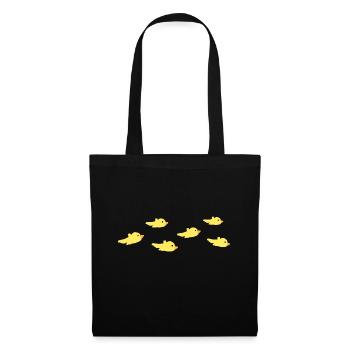 six birds animals bird yellow - Tote Bag - black - Front