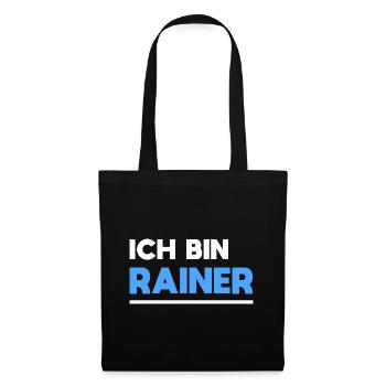Rainer Name Spruch für stolze Rainer - Stoffbeutel - Schwarz - Vorne