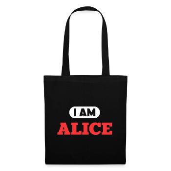 Alice Name Saying für stolze Alices - Stoffbeutel - Schwarz - Vorne
