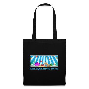 Aquarist Rede mit mir über Aquarien Geschenk - Stoffbeutel - Schwarz - Vorne