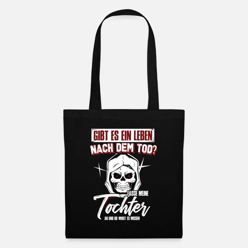 Gibt es ein Leben nach dem Tod? Geschenkidee - Stoffbeutel - Schwarz