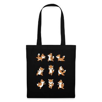 Yoga Fox Meditation Yogi Namaste Gift - Tote Bag - black - Front