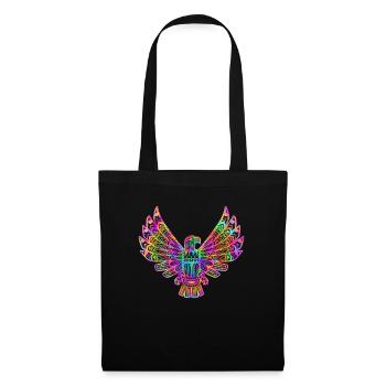 Psychedelic Native American Bird - Spiritual Gift - Tote Bag - black - Front