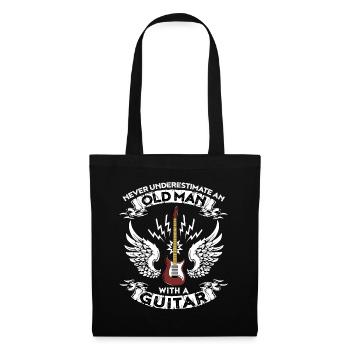 Ne jamais sous-estimer un vieil homme avec une guitare - Sac en tissu - noir - Devant
