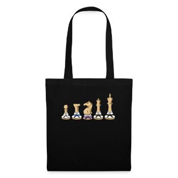 Jiu Jitsu figures d'échecs cadeau d'arts martiaux - Sac en tissu - noir - Devant