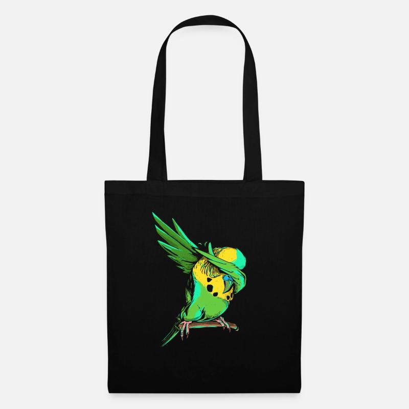 Dabbing Budgie - Funny Dab Budgerigar Owner Gift - Tote Bag - black