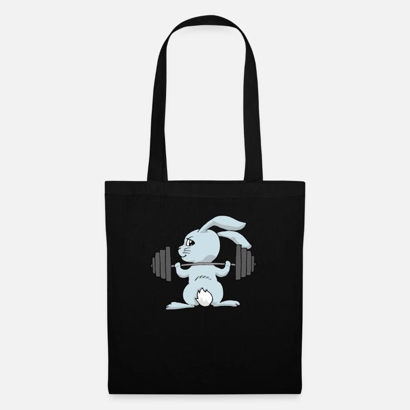 Hase Training - Stoffbeutel - Schwarz