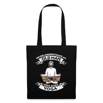 Ne jamais sous-estimer un vieil homme qui fait du yoga - Sac en tissu - noir - Devant