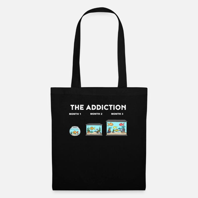 Aquarium Lustiges Aquarium Kaufsucht Geschenk - Stoffbeutel - Schwarz