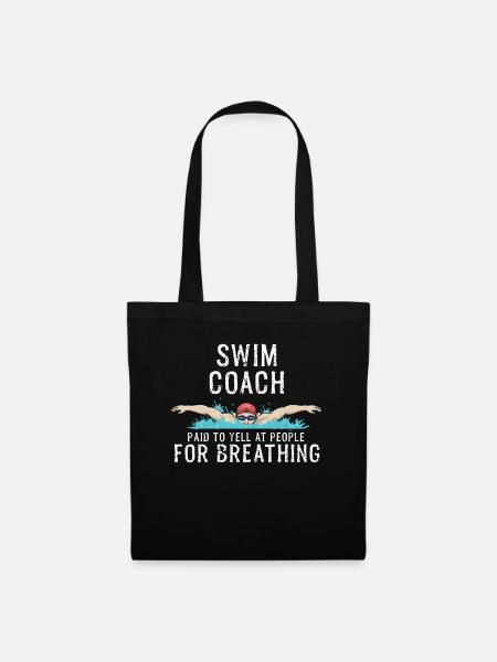 Schwimmlehrer Schwimmtrainer Geschenk Schwimmer - Stoffbeutel - Schwarz
