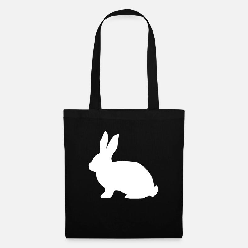 Hase - Stoffbeutel - Schwarz