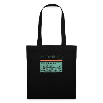 Conception de synthétiseur vintage analogique - Acid Nerd - Sac en tissu - noir - Devant