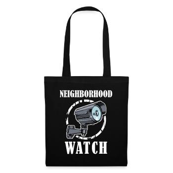 Montre de quartier cadeau de voisin drôle - Sac en tissu - noir - Devant