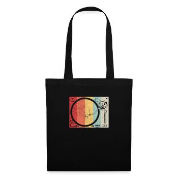 Record Player Analog - Techno Synth DJ Producteur - Sac en tissu - noir - Devant