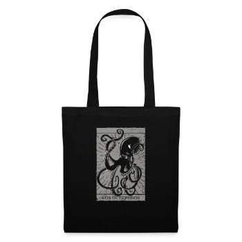 Okkulte Kraken Tarot Karte Vintage Gothic Baphomet - Stoffbeutel - Schwarz - Vorne