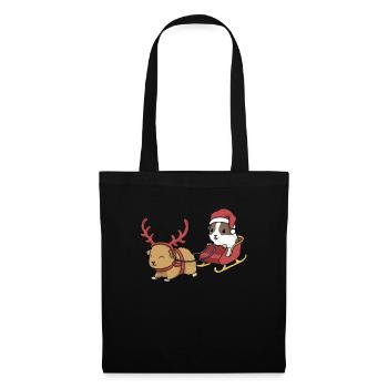 Guinea Pig Christmas Funny Guinea Pig - Tote Bag - black - Front