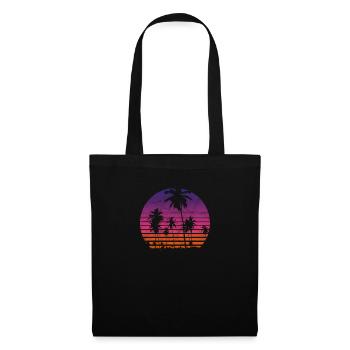Synthwave Retrowave Aesthetic Vintage Drive Laser - Tote Bag - black - Front