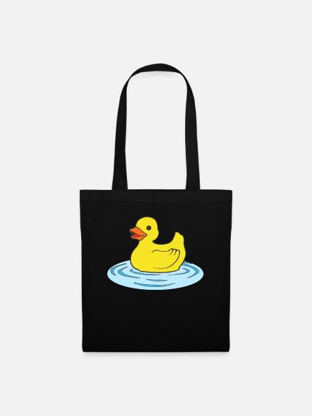 Badeente - Stoffbeutel - Schwarz
