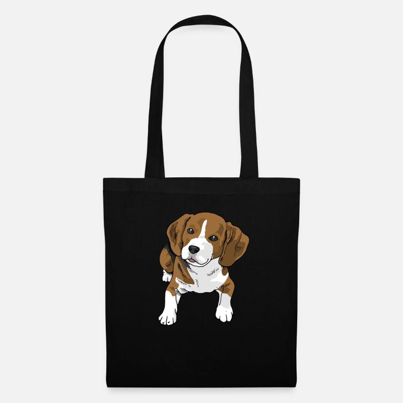 Beagle - Stoffbeutel - Schwarz