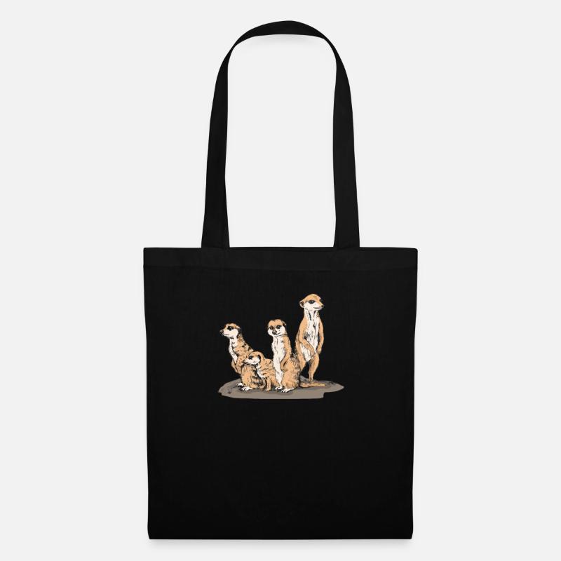 suricates - Sac en tissu - noir