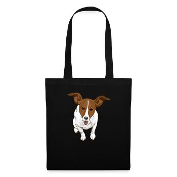 Jack Russel - Stoffbeutel - Schwarz - Vorne