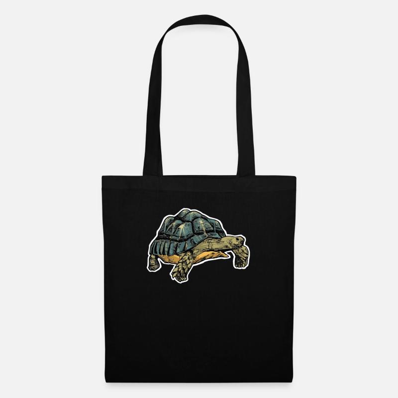 Schildkröte - Stoffbeutel - Schwarz