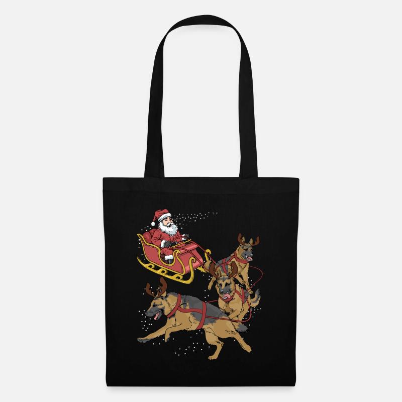 German Shepherd Christmas - Tote Bag - black