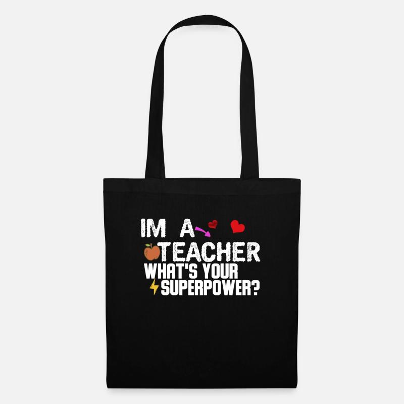 enseignement - Sac en tissu - noir