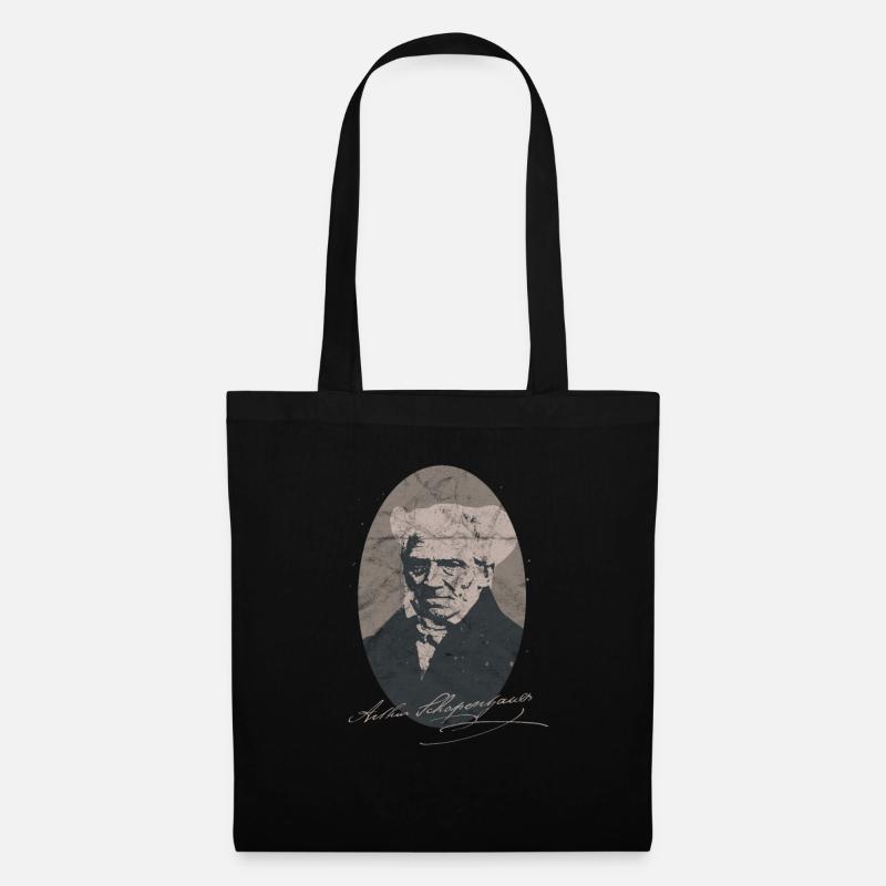 Vintage Philosophy Arthur Schopenhauer Nietzsche - Tote Bag - black
