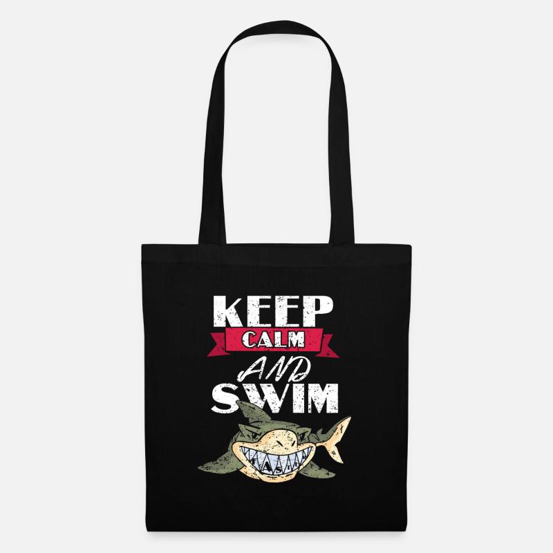 Schwimmen Schwimmlehrer Schwimmer Schwimmbad - Stoffbeutel - Schwarz