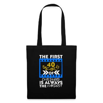 40th birthday forty 1980 80s 40 years - Tote Bag - black - Front