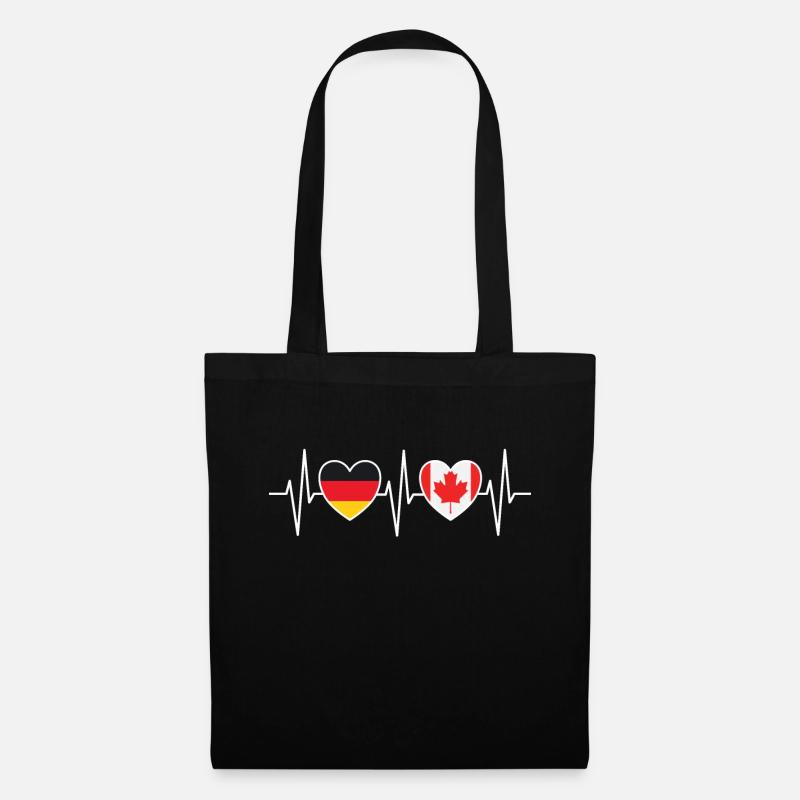 Deutschland Kanada Germany Canada Geschenk 1124 - Stoffbeutel - Schwarz